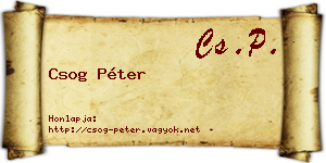 Csog Péter névjegykártya